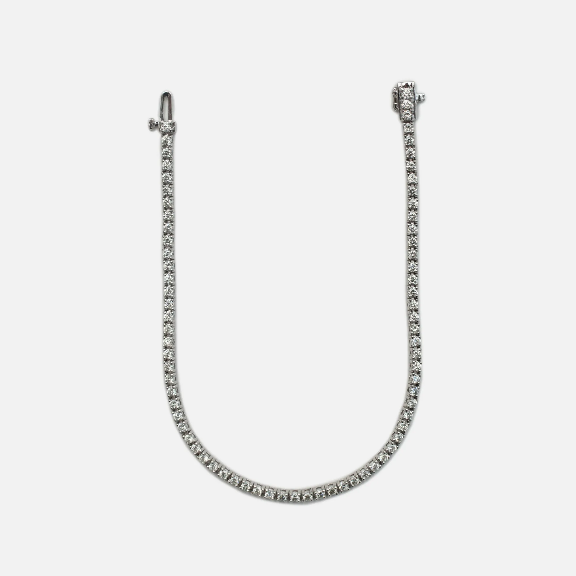 Clearance Greg Yuna 5 Pointer Tennis Bracelet White Gold