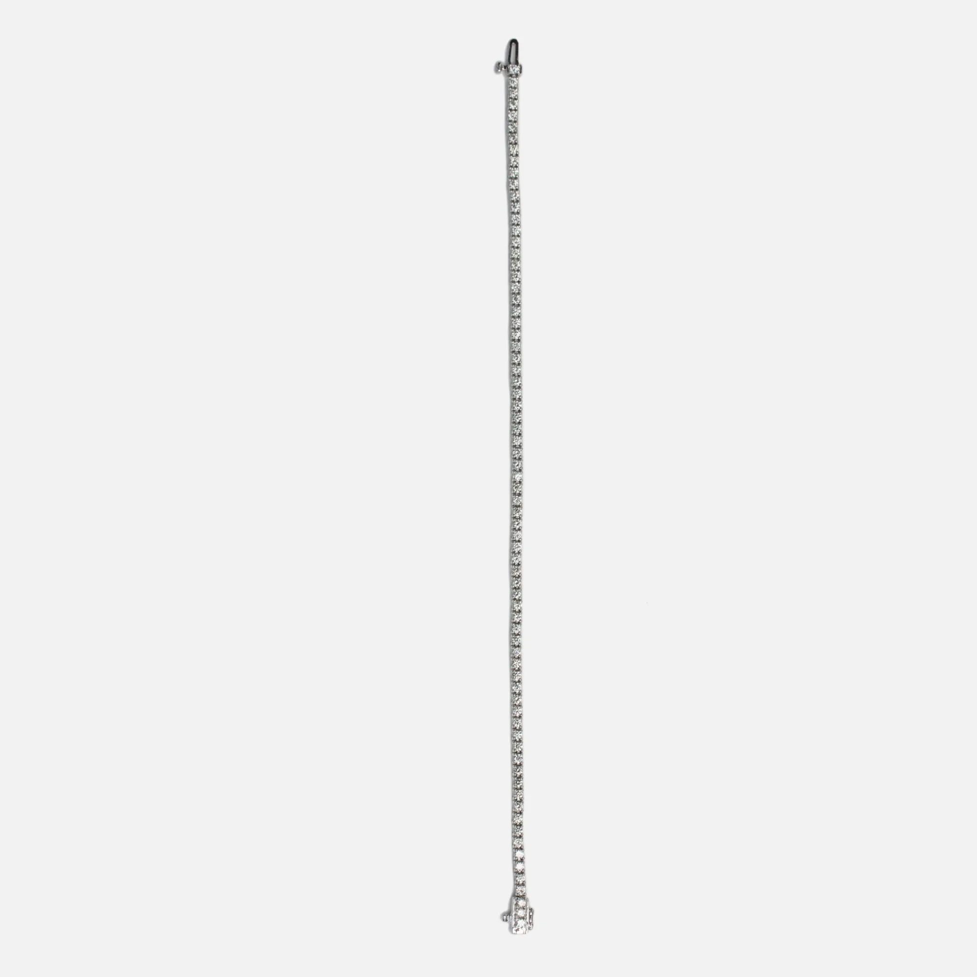 Clearance Greg Yuna 5 Pointer Tennis Bracelet White Gold