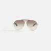 Best Gucci 002 Sunglasses Gold / Havana / Brown