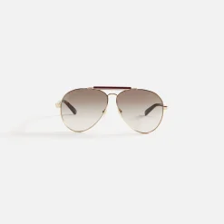 Online Gucci 002 Sunglasses Gold / Havana / Brown