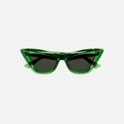 Flash Sale Bottega Veneta Acetate Cat Eye Frame Transparent Green