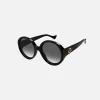 Flash Sale Gucci Acetate Circle Frame Black / Black Lens