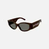 Sale Balenciaga Acetate Max Frame Shiny Dark / Havana Green