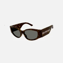 Sale Balenciaga Acetate Max Frame Shiny Dark / Havana Green