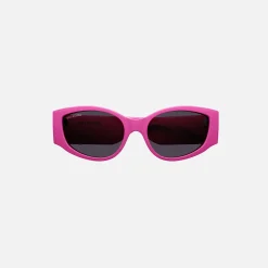 Cheap Balenciaga Acetate Max Frame Shiny Fuchsia / Grey Lens
