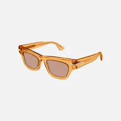 New Bottega Veneta Acetate Square Frame Transparent Orange