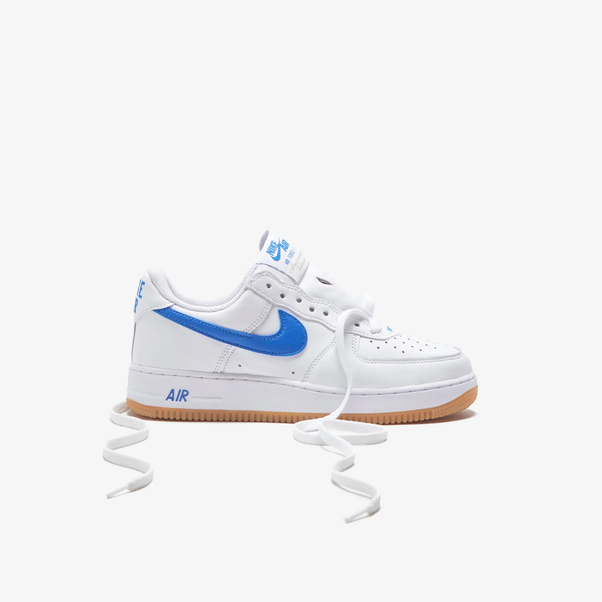 New Nike Air Force 1 Low Retro White / Royal Blue / Gum / Yellow