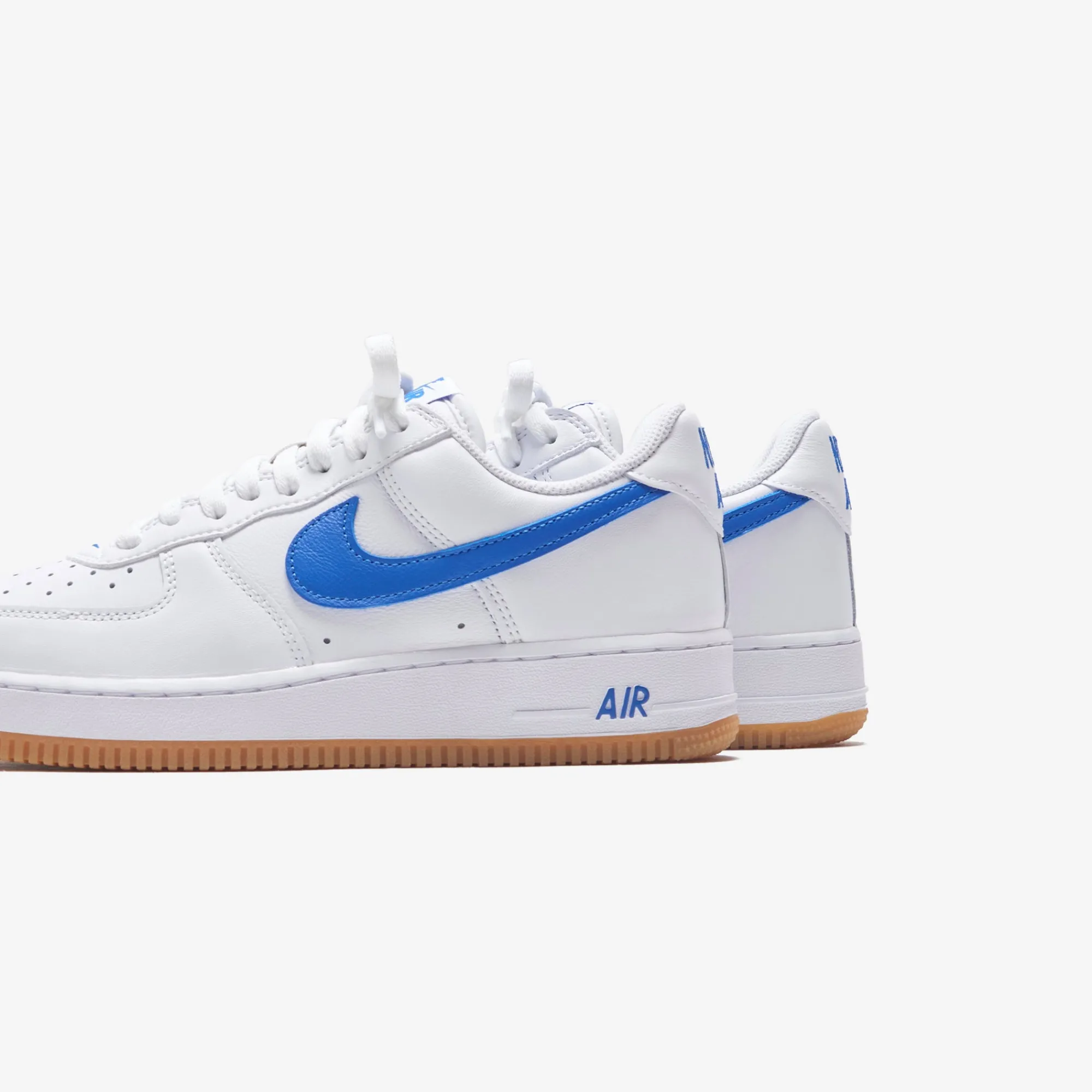 New Nike Air Force 1 Low Retro White / Royal Blue / Gum / Yellow