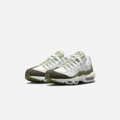 New Nike Air Max 95 White / Oil Green / Medium Olive
