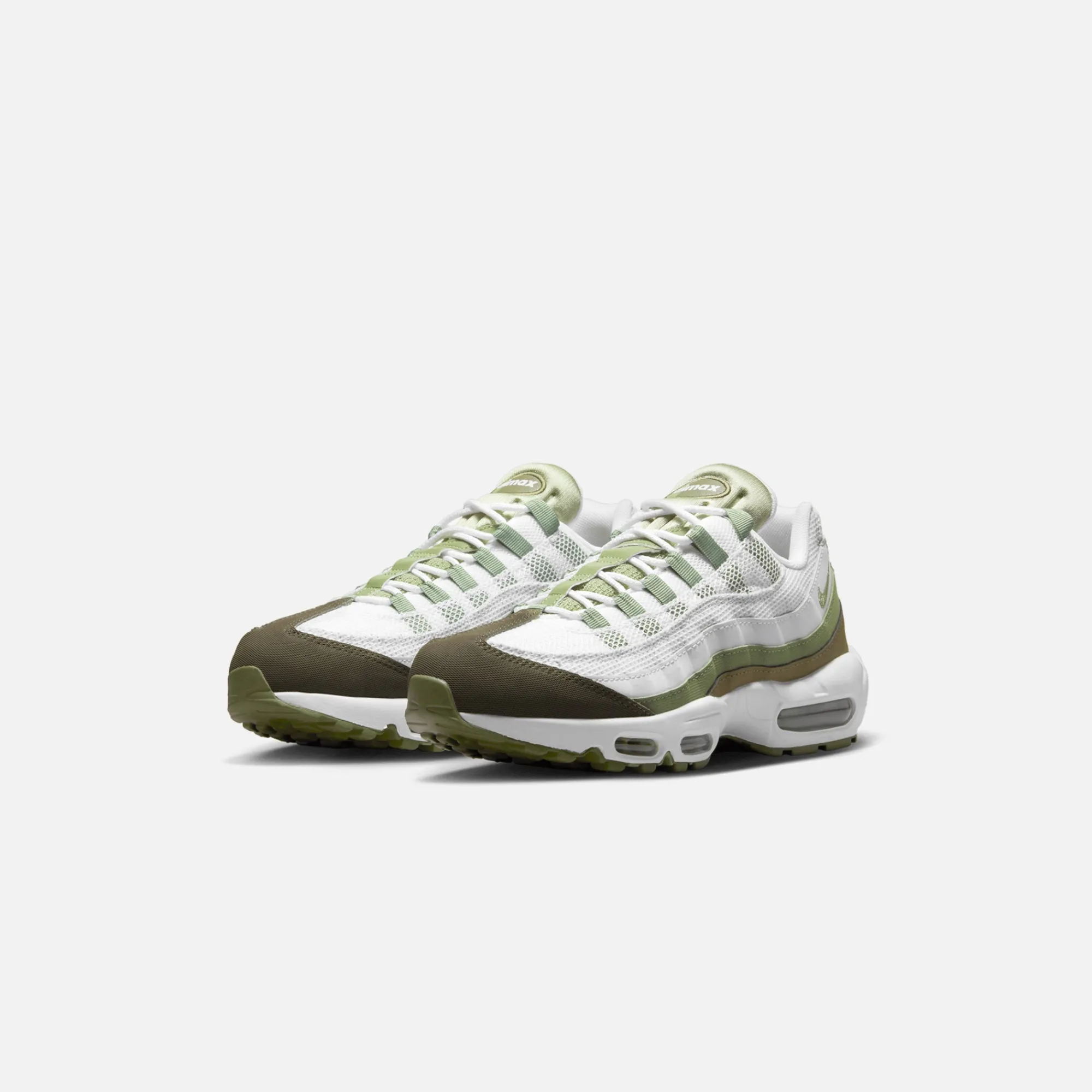 New Nike Air Max 95 White / Oil Green / Medium Olive