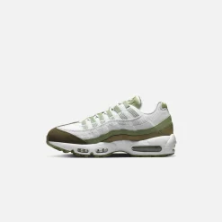 New Nike Air Max 95 White / Oil Green / Medium Olive