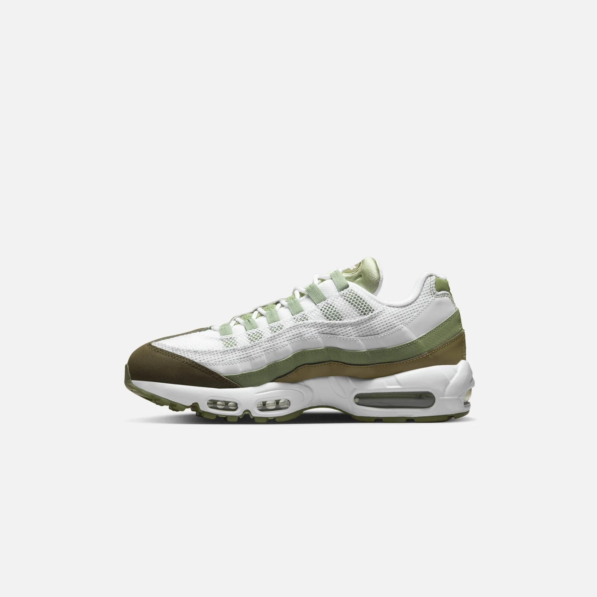 New Nike Air Max 95 White / Oil Green / Medium Olive