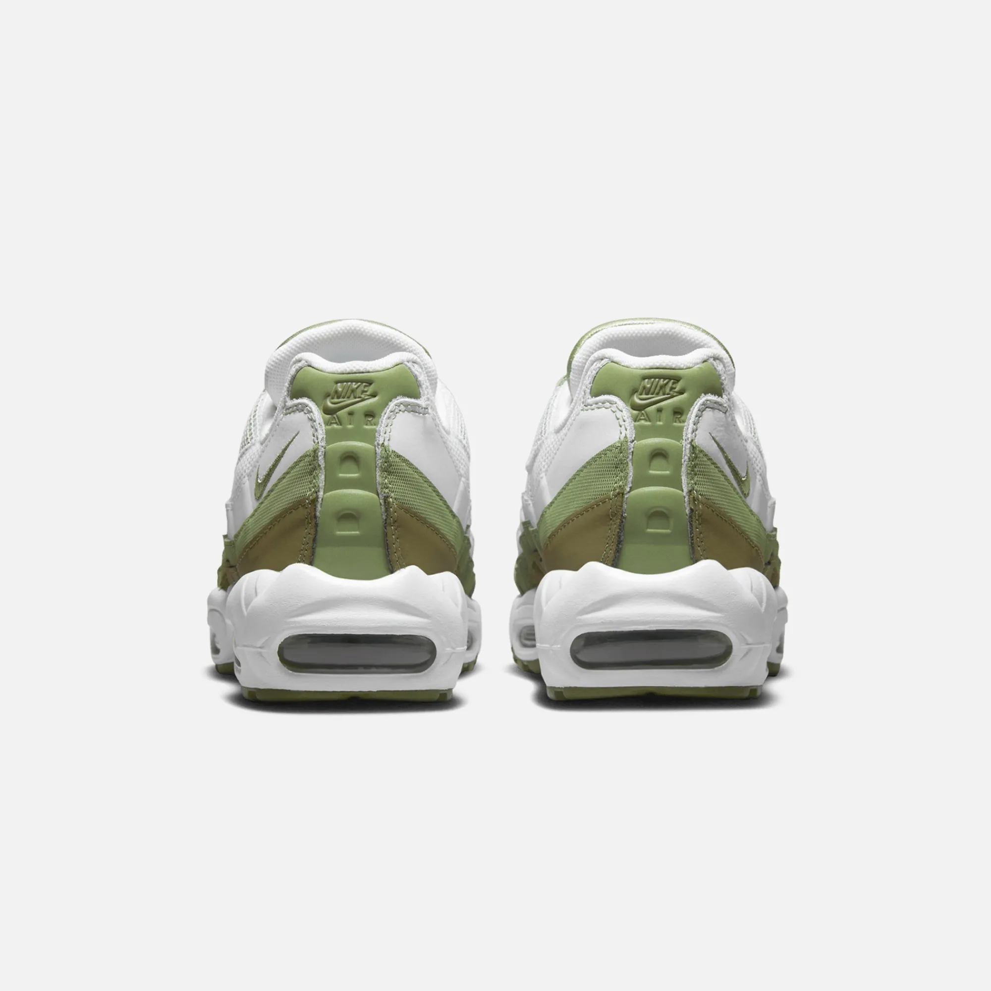 New Nike Air Max 95 White / Oil Green / Medium Olive