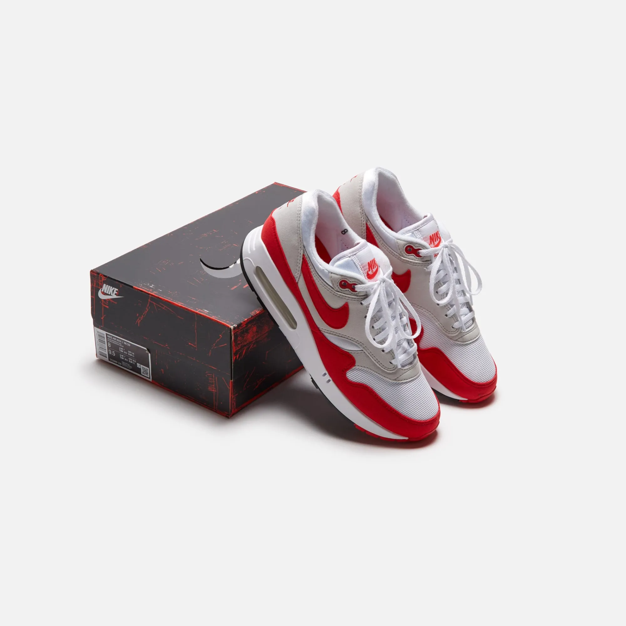 Sale Nike Air Max 1 `86 Og White / University Red / Neutral Grey