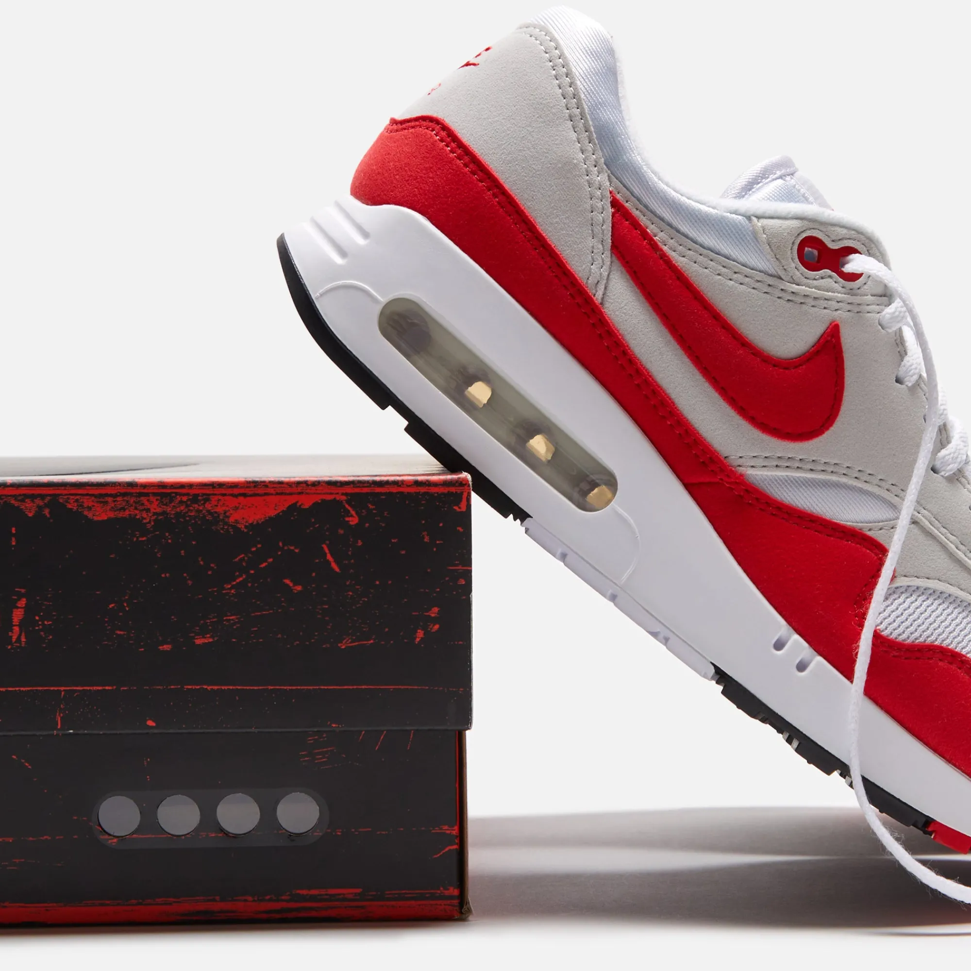 Sale Nike Air Max 1 `86 Og White / University Red / Neutral Grey