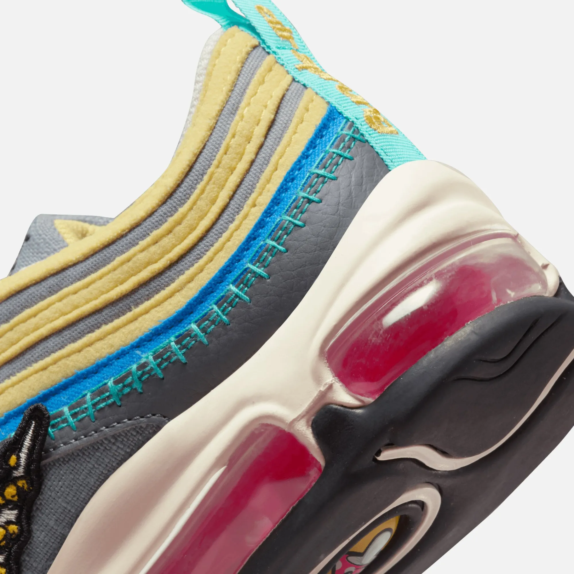 Shop Nike Air Max 97 Grade School Iron Grey / Phantom / Particle Grey / Celery