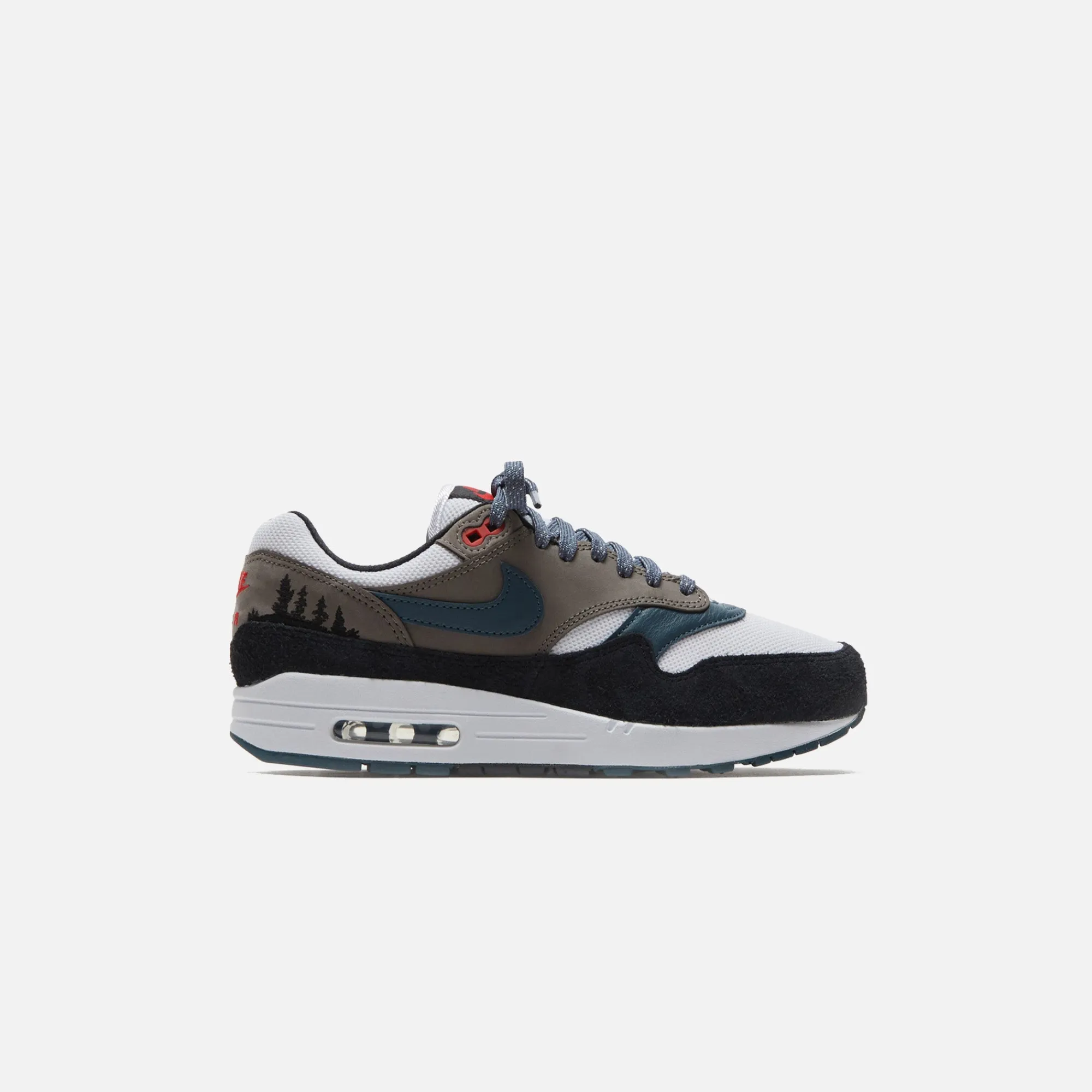 New Nike Air Max 1 Prm White / State Blue / Black / Soft Grey
