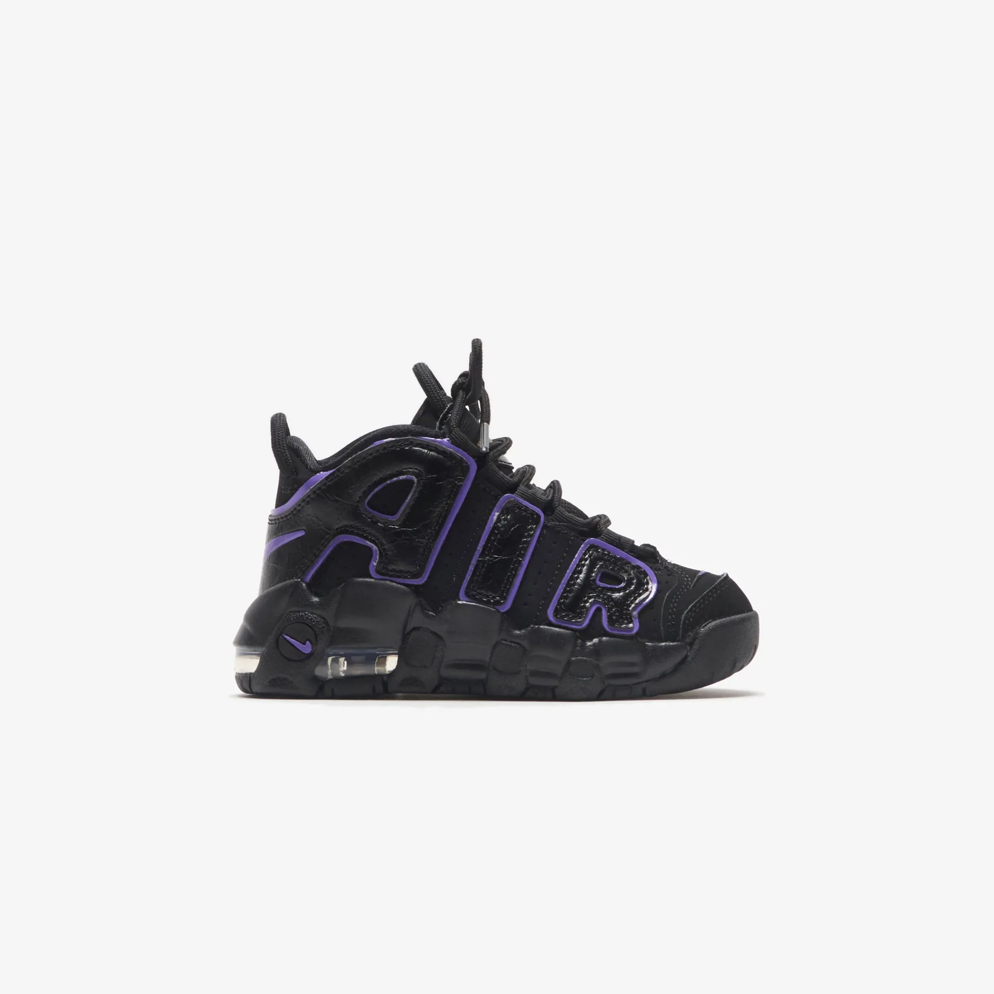 Fashion Nike Air More Uptempo Black / White / Metallic Gold / Action Grape