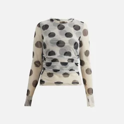 Best Sale Simon Miller Aku Top Macadamia / Black Dot