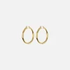 Store Luv AJ Amalfi Tube Hoop Earrings Gold