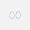 New Luv AJ Amalfi Tube Hoop Earrings Silver