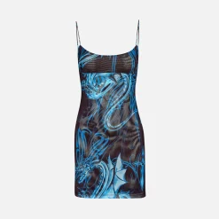 Online Miaou Anya Dress Tattoo Blue