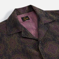 Shop Needles Arabesque Jacquard Cabana Shirt Black