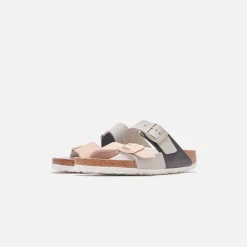 Sale Birkenstock Arizona Split Hex Nubuck Leather Mineral / Light Rose