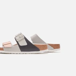 Sale Birkenstock Arizona Split Hex Nubuck Leather Mineral / Light Rose