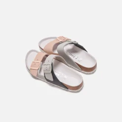 Sale Birkenstock Arizona Split Hex Nubuck Leather Mineral / Light Rose