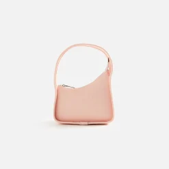 Shop CIRIACO Ashley Minimalist Denim Baguette Baby Pink