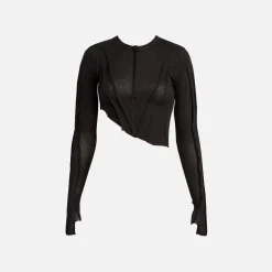 Flash Sale Sami Miro Vintage Asymmetric Long Sleeve Black