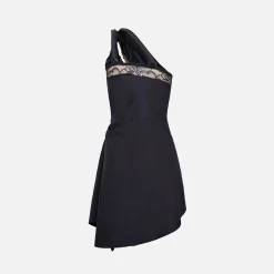 Store Coperni Asymmetric Mini Dress Black