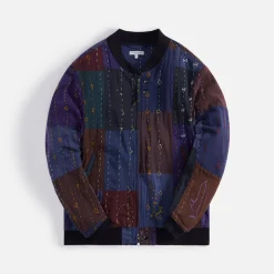 Best Engineered Garments Aviator Jacket Navy Square Handstitch
