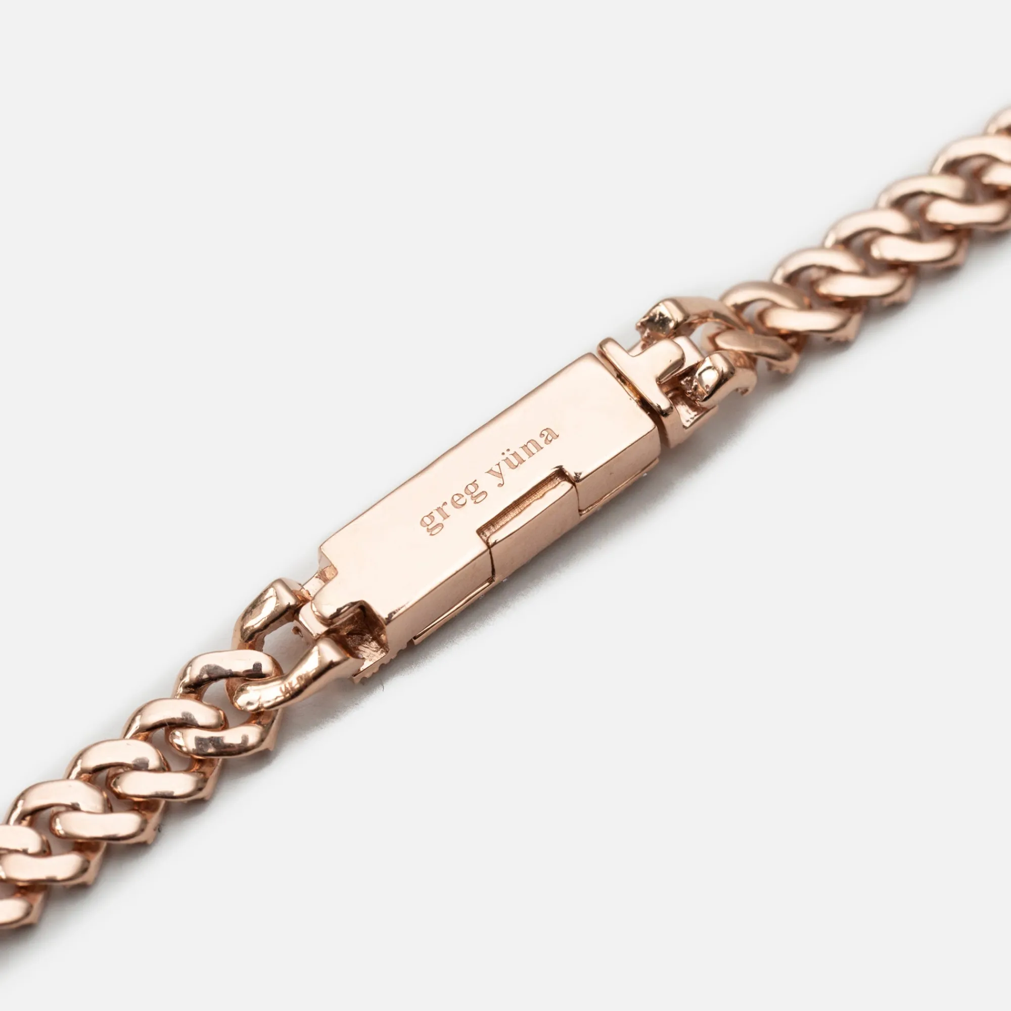 Shop Greg Yuna Baby Cuban Chain 22 Inches Rose Gold
