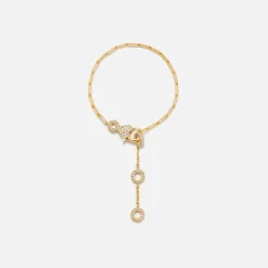 Cheap Yvonne Leon Baguette Riviere Bracelet In 18K Yellow Gold