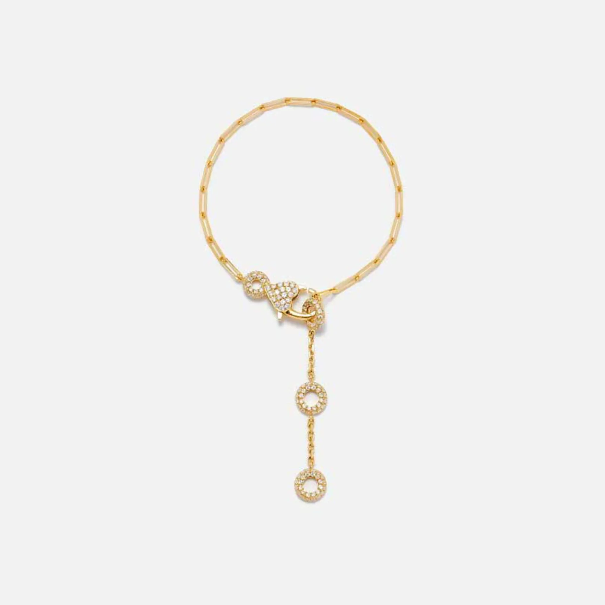 Cheap Yvonne Leon Baguette Riviere Bracelet In 18K Yellow Gold