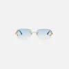 Discount Vintage Frames Bal Harbour Drill Mount 24Kt Gold Blue Gradient