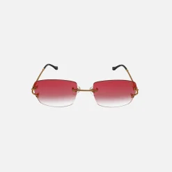 Cheap Vintage Frames Bal Harbour Drill Mount Sunglasses Gold Red Gradient