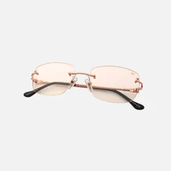 Store Vintage Frames Bal Harbour 24Kt Sunglasses Rose Gold Clear