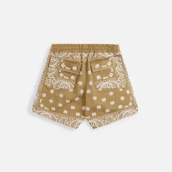 Shop Rhude Bandana Shorts Khaki