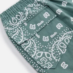 Shop Rhude Bandana Shorts Sage