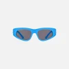 Best Sale Balenciaga Bb Logo Hinge Frame Blue / Grey Lens