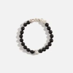 Shop Emanuele Bicocchi Beads Bracelet Black