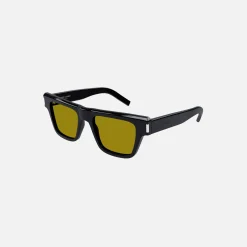 Store Saint Laurent Bold Flat Top Sunglasses Black