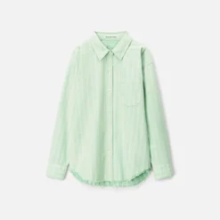 Sale Alexander Wang Boyfriend Shirt With Raw Hem Spring Bud