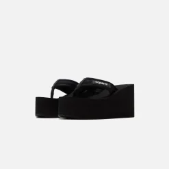 New Coperni Branded Wedge Sandal Black