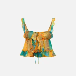Discount Siedres Calia Tie Front Top Multi Print