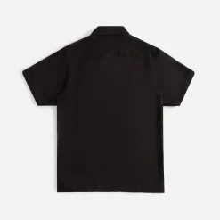 New Engineered Garments Camp Shirt Black Handkerchief Linen