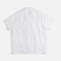 Store Engineered Garments Camp Shirt White Cotton Mixed Patchwork